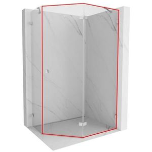 MEXEN - LUNAR (M+L) sklo 100x200 cm 8 mm, transparentné, pravé 831-100-000-00-00-P vyobraziť