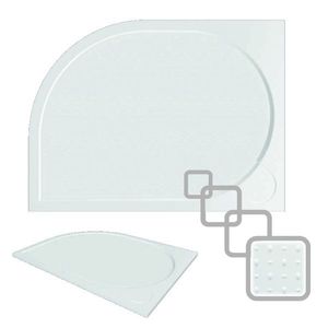 OLSEN SPA - Asymetrická štvrťkruhová mramorová sprchová vanička Laka R550 - Rozmer A - 120, Rozmer B - 80, Spôsob prevedenia - Pravé VANKCCTVRT1280P vyobraziť