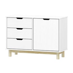 Komoda 1 dvere + 3 zásuvky BONITO 2 biely lak vyobraziť