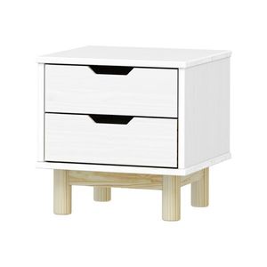Nočný stolík 2 zásuvky BONITO 2 biely lak vyobraziť