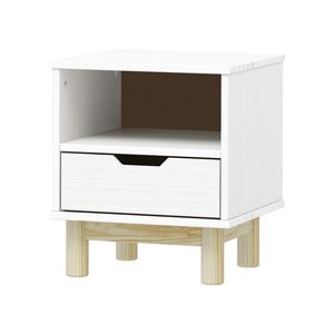 Nočný stolík 1 zásuvka BONITO 2 biely lak vyobraziť