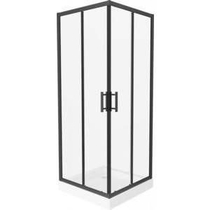 MEXEN/S - Rio štvorcový sprchovací kút 90 x 90, transparent, čierna + vanička Rio 860-090-090-70-00-4510 vyobraziť