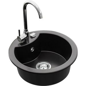 MEXEN/S MEXEN/S - Diego granitový drez 1-miska vrátane batérie Telma, čierna 6512-77-670200-00 vyobraziť