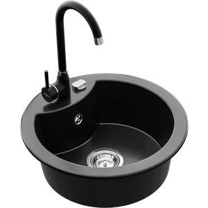 MEXEN/S MEXEN/S - Diego granitový drez 1-miska vrátane batérie Telma, čierna 6512-77-670200-70 vyobraziť