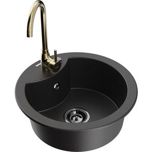 MEXEN/S MEXEN/S - Diego granitový drez vrátane batérie Telma, čierna 6512-77-670200-50-B vyobraziť