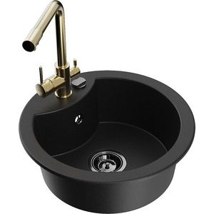 MEXEN/S MEXEN/S - Diego granitový drez vrátane batérie Duero, čierna 6512-77-671600-50-B vyobraziť