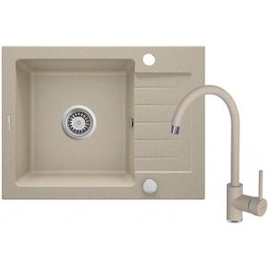 DEANTE DEANTE - Zorba sandy - Granitový drez vrátane batérie, 1 - bowl s odkvapkávačom ZQZA711A vyobraziť