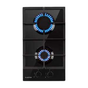 Klarstein Ignito Domino, plynová varná doska, 2 Sabaf horáky, sklokeramika, čierna vyobraziť