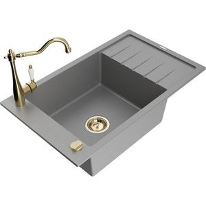 MEXEN/S MEXEN/S - Elias granitový drez 1-miska vrátane batérie Carla, šedá 6511-71-670700-50 vyobraziť