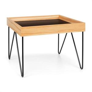 Besoa Big Lyon, konferenčný stolík, melamin/MDF s dubovou dyhou, oceľový rám, čierny vyobraziť