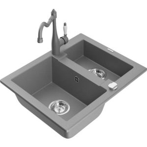 MEXEN/S MEXEN/S - Carlos granitový drez 1.5 vrátane batérie Carla, šedá 6518-71-670700-71 vyobraziť