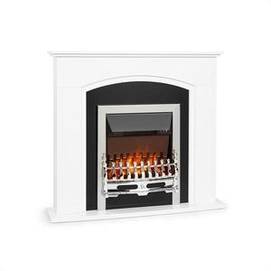 Klarstein Verbier, elektrický krb, 1000/2000 W, LED plameň, diaľkové ovládanie, MDF, biely vyobraziť