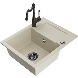 MEXEN/S MEXEN/S - Enzo granitový drez 1 s odkvapkávačom vrátane batérie Carla, béžová 6506-69-670700-70 vyobraziť
