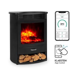 Klarstein Bormio S Smart, elektrický krb, 950/1800 W, termostat, týždenný časovač, čierny vyobraziť