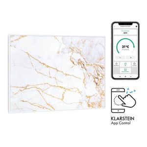 Klarstein Wonderwall Air Art Smart, infračervený ohrievač, 80 x 60 cm, 500 W, mramor vyobraziť