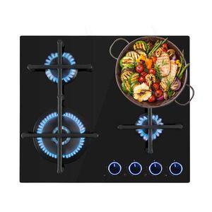 Klarstein Illuminosa 4, plynová varná doska, 4 Sabaf horáky, sklokeramika vyobraziť