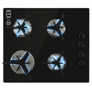 Klarstein Trifecta 4, plynová varná doska, 4 trojuholníkové horáky, sklokeramika, čierna vyobraziť