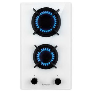 Klarstein Goldflame Domino, plynová varná doska, 2 mosadzné horáky, sklokeramika vyobraziť