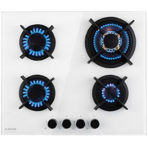 Klarstein Goldflame 4, plynová varná doska, 4 mosadzné horáky, sklokeramika vyobraziť