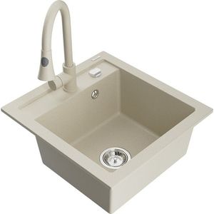 MEXEN/S MEXEN/S - Vito granitový drez 1-miska vrátane batérie Elia, béžová 6503-69-670101-69 vyobraziť