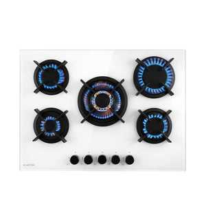 Klarstein Goldflame 5, plynová varná doska, 5 mosadzné horáky, sklokeramika vyobraziť