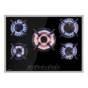 Klarstein Goldflame 5 Prime, plynová varná doska, 5 Messing horákov, sklokeramika vyobraziť