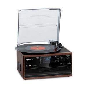 Auna Oakland DAB, retro stereo systém, DAB+/FM, BT funkcia, vinyl, CD, kazetový prehárvač vyobraziť