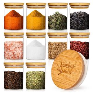 Klarstein Okrúhle poháre, bambusový vrchnák, súprava 10 kusov, každý 150 ml, vzduchotesné vyobraziť