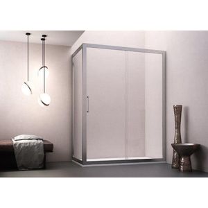 FORTE - Sprchovací kút MAYA KOMBI - Farba rámu zásteny - Hliník leštený, Rozmer A - 110, Rozmer B - 90, Výplň - Číre bezpečnostné sklo - 6 mm BLMA101CC + BL404CC vyobraziť