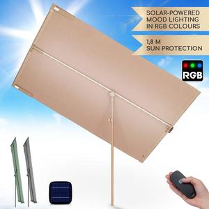 Blumfeldt Bayonne, slnečník, 130 x 180 cm, polyester, UV 50, solárny panel, LED svetlo vyobraziť