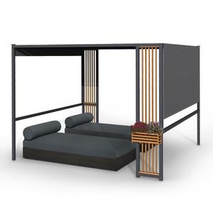 Blumfeldt Valence, altánok, 3 x 3 m, UV50+, vodoodpudivý, solárne LED osvetlenie, solárny panel vyobraziť