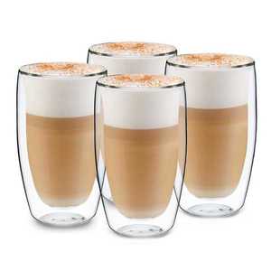 Klarstein Glaswerk Carajillo, dvojstenné termopoháre, 450 ml, ručná výroba, borosilikátové sklo vyobraziť