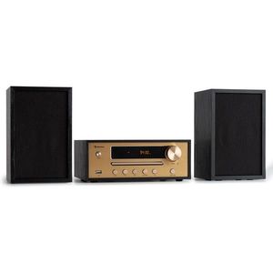 Auna Berklee, HiFi stereo systém, Bluetooth, stereo reproduktory, UWK, MP3, USB, Line-In vyobraziť