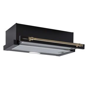 Klarstein Vilhelmine 60 Retro, digestor, 60 cm, vstavaný, 332 m³/h, B, LED, čierny vyobraziť