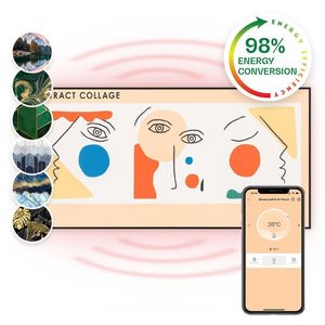 Klarstein Wonderwall Air Art, infračervený smart ohrievač, 60 x 120 cm, 700 W, nástenná inštalácia, aplikácia, abstrakt vyobraziť