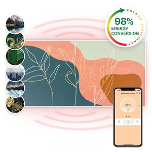 Klarstein Wonderwall Air Art, infračervený smart ohrievač, 60 x 120 cm, 700 W, nástenná inštalácia, aplikácia, zlaté linky vyobraziť