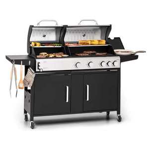 Klarstein Kingsville 4.1, kombinovaný gril plyn + uhlie, 13, 7 kW, 4+1 horáky, výškovo nastaviteľný vyobraziť