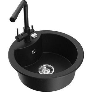 MEXEN/S MEXEN/S - Diego granitový drez vrátane batérie Duero, čierna 6512-77-671600-70 vyobraziť