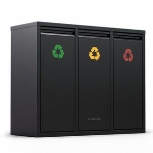 Klarstein Ordnungshüter 3, odpadkový kôš, 45 litrov, 3 recyklačné koše, nástenná inštalácia vyobraziť