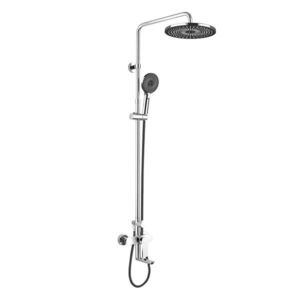 Mereo Dita vaňová batéria s hlavovou guľatou sprchou, čierna CBE60101SFD vyobraziť