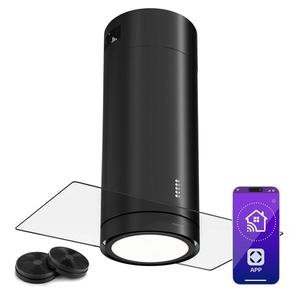 Klarstein Beretta Premium Smart, ostrovčekový digestor, 544 m³/h, aplikácia, odsávanie/recirkulácia vzduchu, LED, filter s aktívnym uhlím vyobraziť