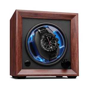 Klarstein Brienz 1, naťahovač hodiniek, 1 hodinky, 4 režimy, drevený vzhľad, modré vnútorné osvetlenie vyobraziť