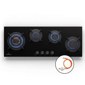 Klarstein Goldflame 4 Slim, plynová varná doska, 4 horáky, sebestačná, zemný plyn/propán, nehrdzavejúca oceľ vyobraziť