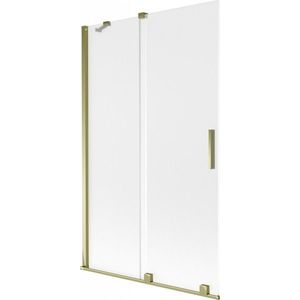 MEXEN/S - Velar dvojkrídlová posuvná vaňová zástena 110 x 150, dekor, zlatá 896-110-000-31-50 vyobraziť