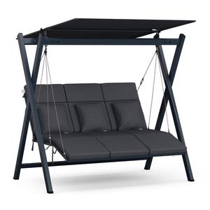 Blumfeldt FlexiSwing, hollywoodska hojdačka, 3-miestna, nastaviteľné operadlo, slnečná strieška, odolná voči poveternostným vplyvom vyobraziť
