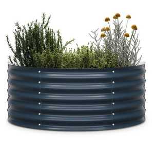 Blumfeldt High Grow Half Circle, polkruhový vyvýšený záhon, 105x43x60 cm, z vlnitého oceľového plechu, jednoduchá montáž, odolný voči hrdzi a mrazu vyobraziť