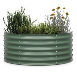 Blumfeldt High Grow Half Circle, polkruhový vyvýšený záhon, 105x43x60 cm, z vlnitého oceľového plechu, jednoduchá montáž, odolný voči hrdzi a mrazu vyobraziť