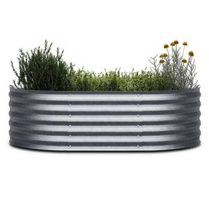 Blumfeldt High Grow Extended, vzvýšený záhon, 150x43x60 cm, z vlnitého oceľového plechu, jednoduchá montáž, odolný voči hrdzi a mrazu vyobraziť
