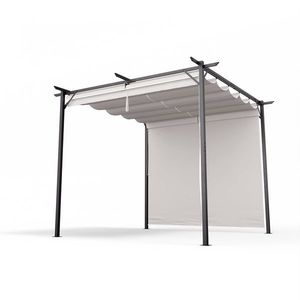 Blumfeldt Pantheon Robust, pergola, 3 x 3 m, s bočnými roletami, práškovo lakovaná oceľ odolná voči poveternostným vplyvom vyobraziť