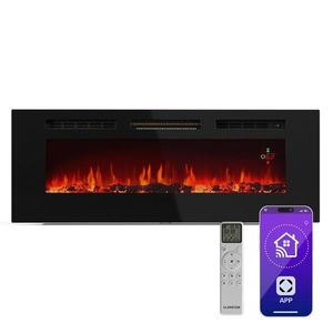 Klarstein Galeras Smart Inteligentný elektrický krb, 2 nastavenia teploty, 16 - 30°| LED ilúzia plameňa, Možnosť pripojenia k IOT vyobraziť